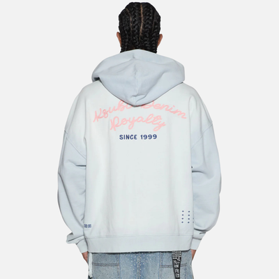 Ksubi Blue Ice Mist Effect Ekcess Full-Zip Hoodie