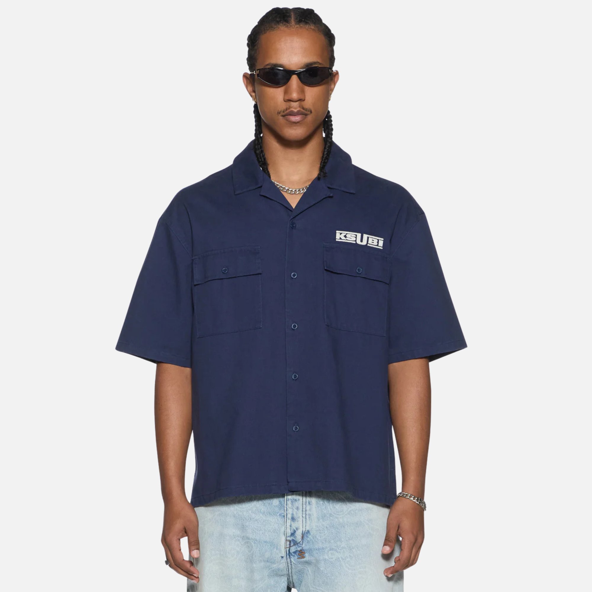 Ksubi Navy Boiler Button-Down Shirt