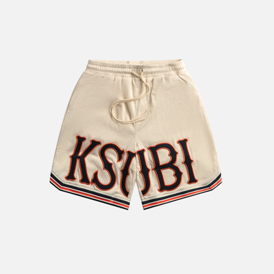 Ksubi Bolter Ecru Mesh Life Shorts