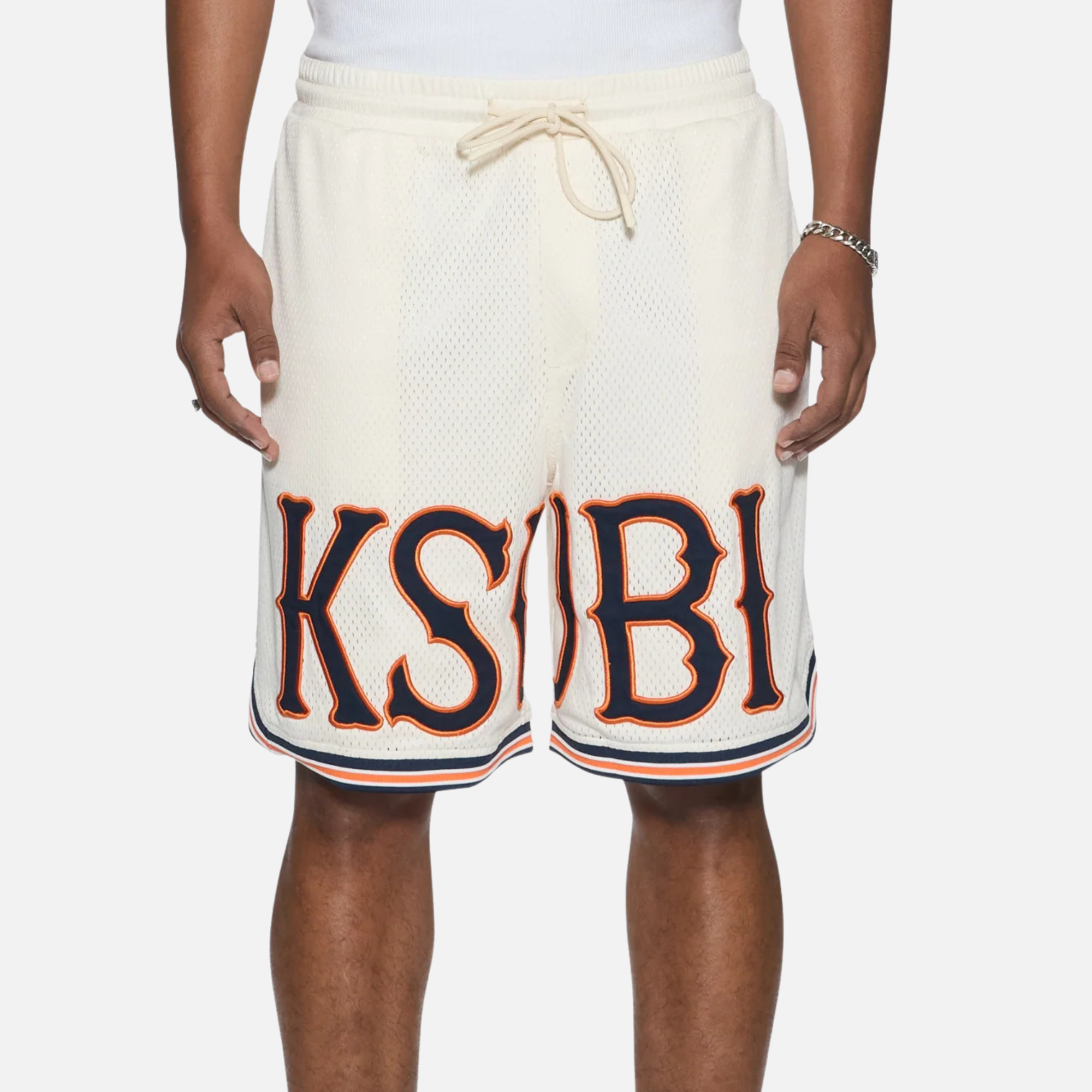 Ksubi Bolter Ecru Mesh Life Shorts
