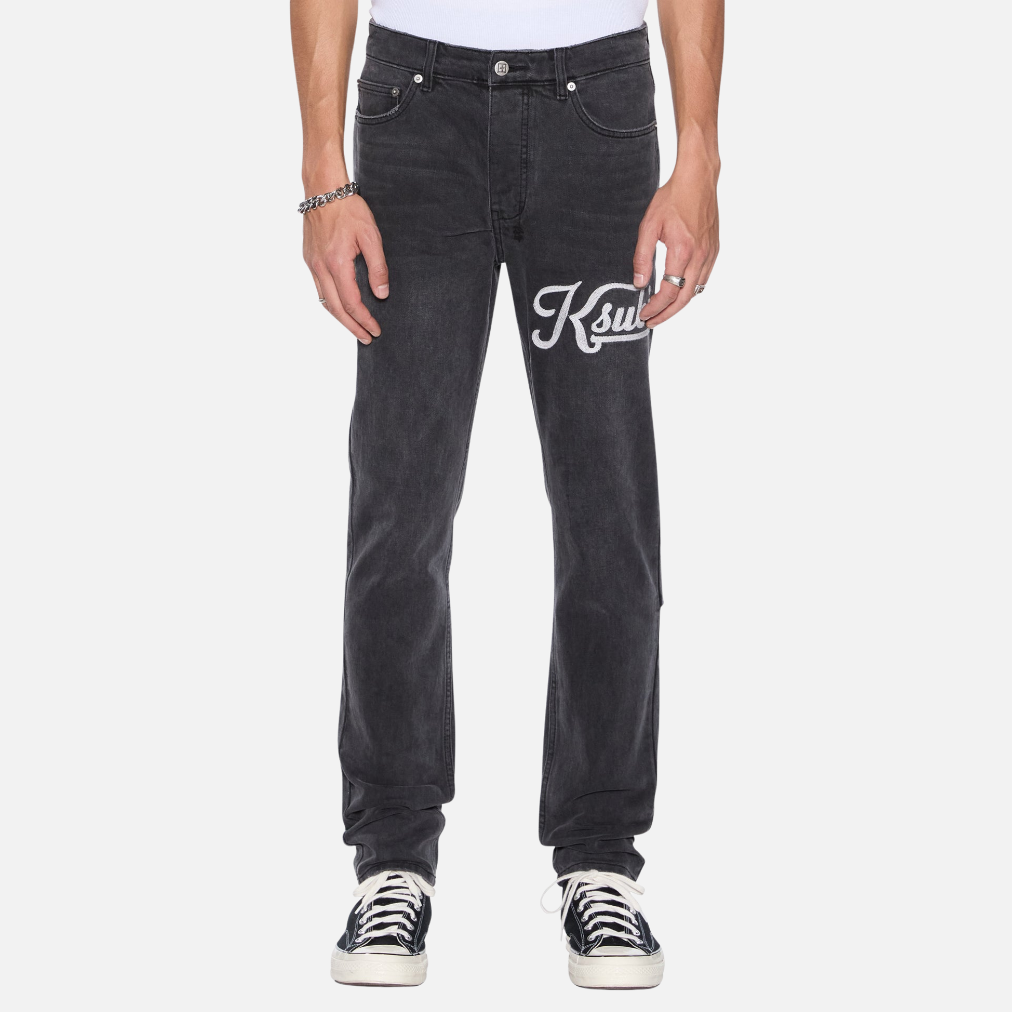 Ksubi Chitch Powder Grey Outfield Jeans