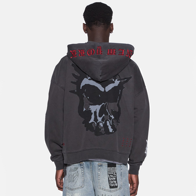 Ksubi Black Graff Ekcess Full-Zip Hoodie