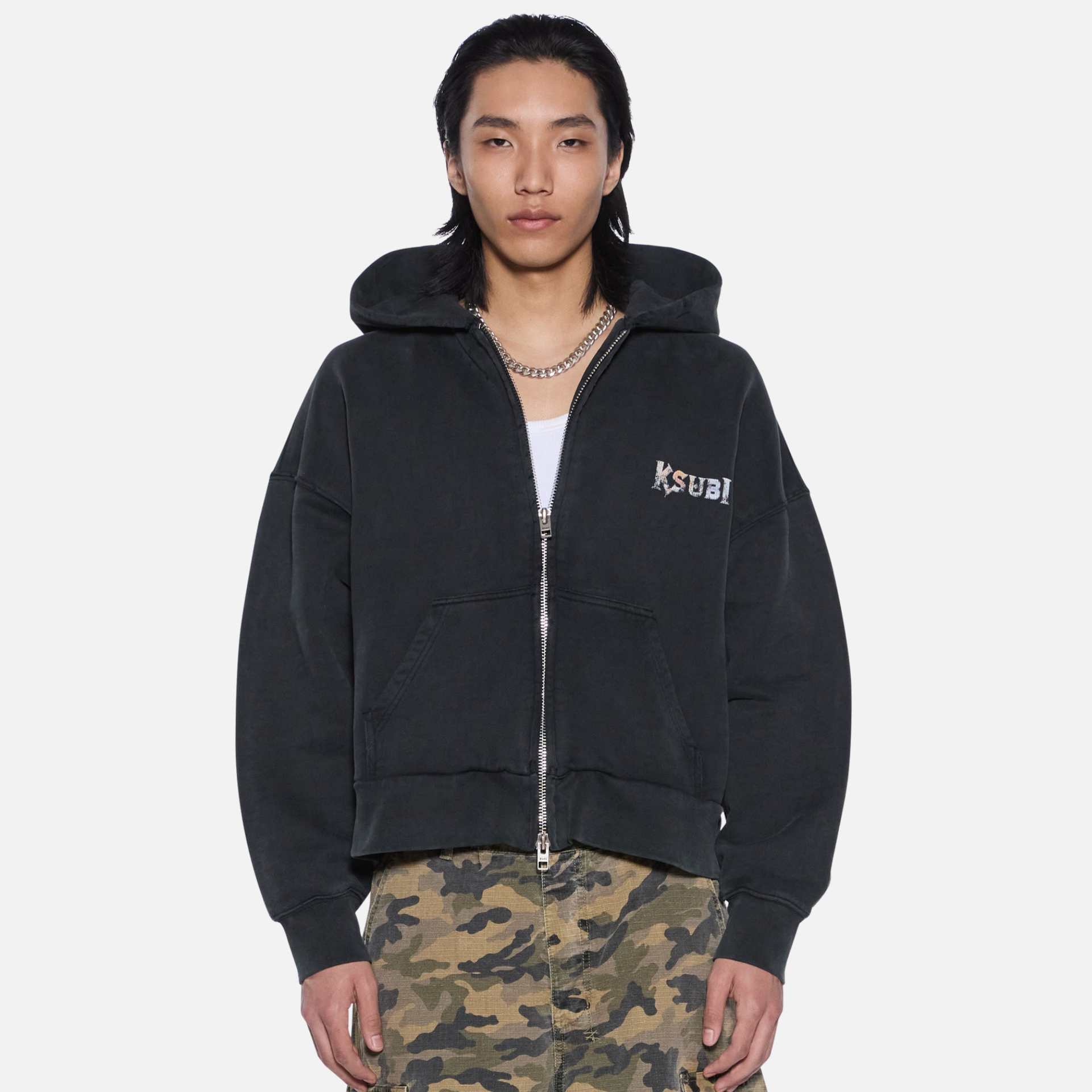 Ksubi Black Death Snake Halen Ash Full-Zip Hoodie – Puffer Reds