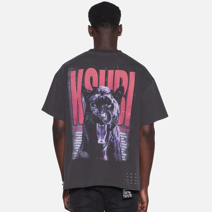 Ksubi Panthera Ekcess Faded Black T-Shirt