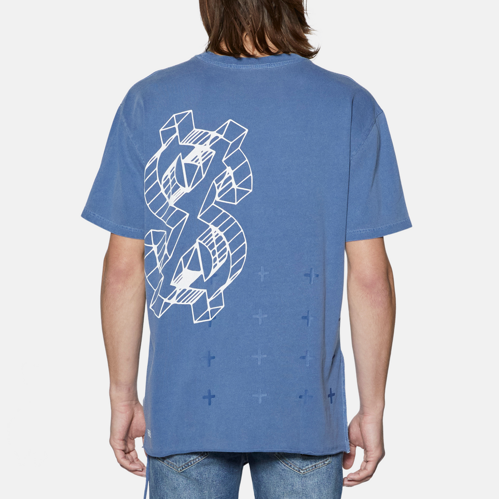 Ksubi Holograph Biggie Pacific Blue T-Shirt