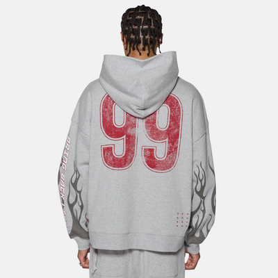 Ksubi Stinger Ekcess Grey Marle Zip Hoodie