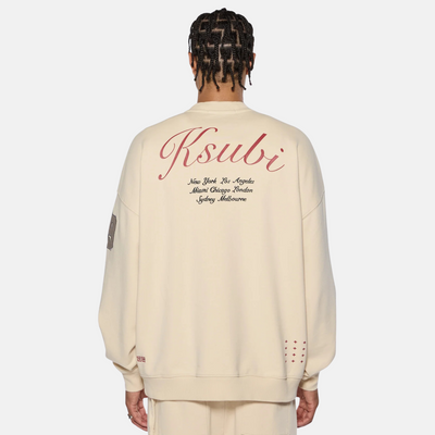 Ksubi Tan Playoff Ekcess Dusty Desert Crew Neck