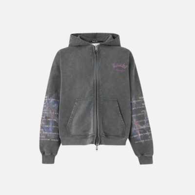 Ksubi Charcoal Fallen Ekcess Full-Zip Hoodie