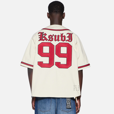 Ksubi Kball Cream Baseball Jersey