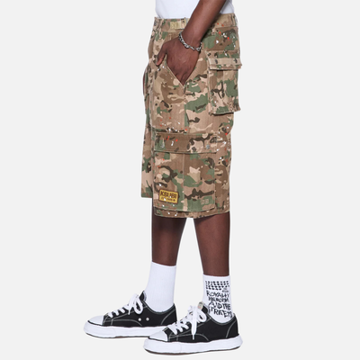 Ksubi Trooper Woodland Camo Cargo Shorts