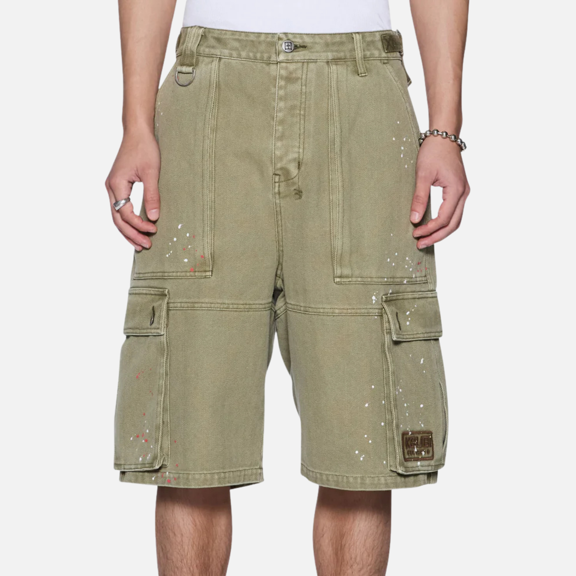 Ksubi Khaki Trooper Militant Cargo Shorts