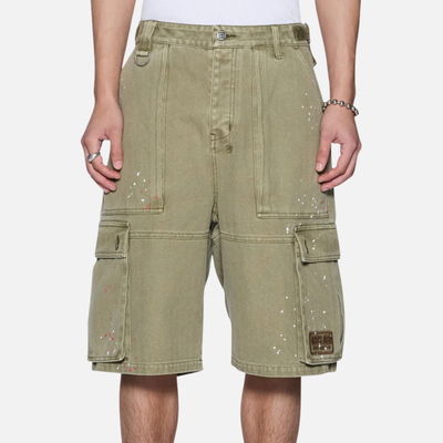 Ksubi Khaki Trooper Militant Cargo Shorts