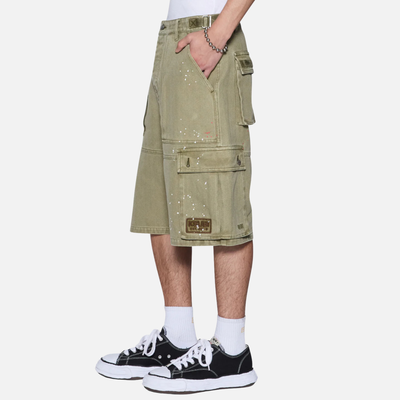 Ksubi Khaki Trooper Militant Cargo Shorts
