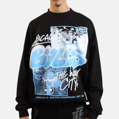 Mitchell & Ness NBA Throw Down Chicago Bulls Crewneck