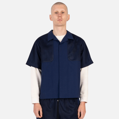Nash New York Navy Mesh Layered Shirt