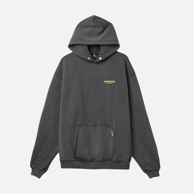 Represent Vintage Grey Yellow Owners Club Hoodie