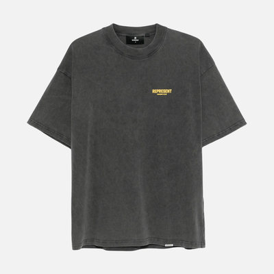 Represent Vintage Grey Yellow Owners Club T-Shirt