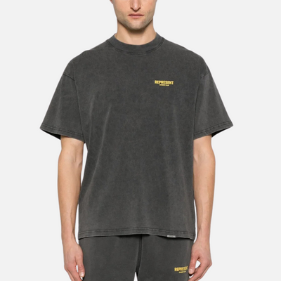 Represent Vintage Grey Yellow Owners Club T-Shirt