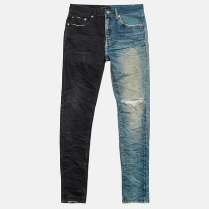 Purple Brand Printed Denim Black Indigo Jeans