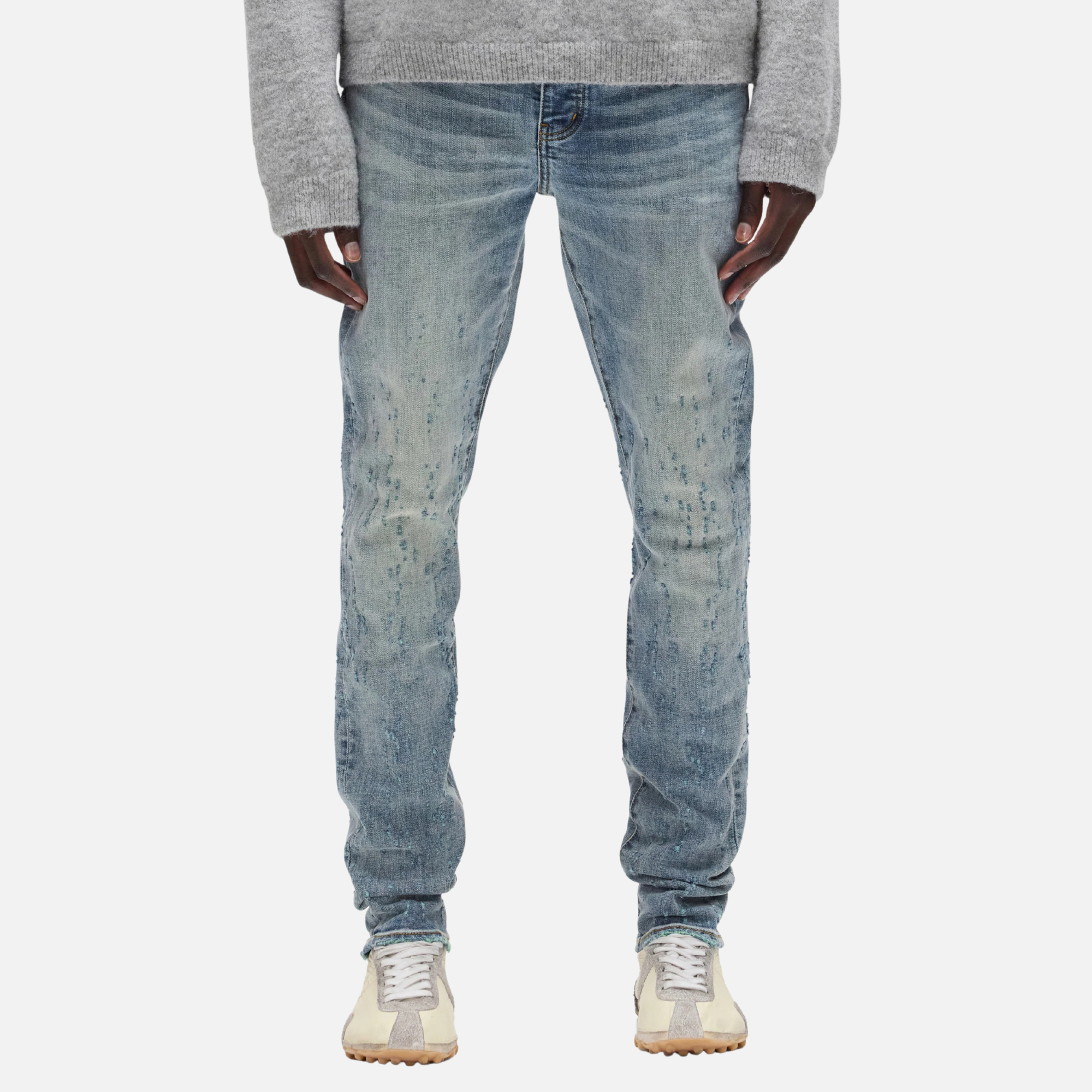 Purple Brand Weft Buckshot Mid Indigo Jeans