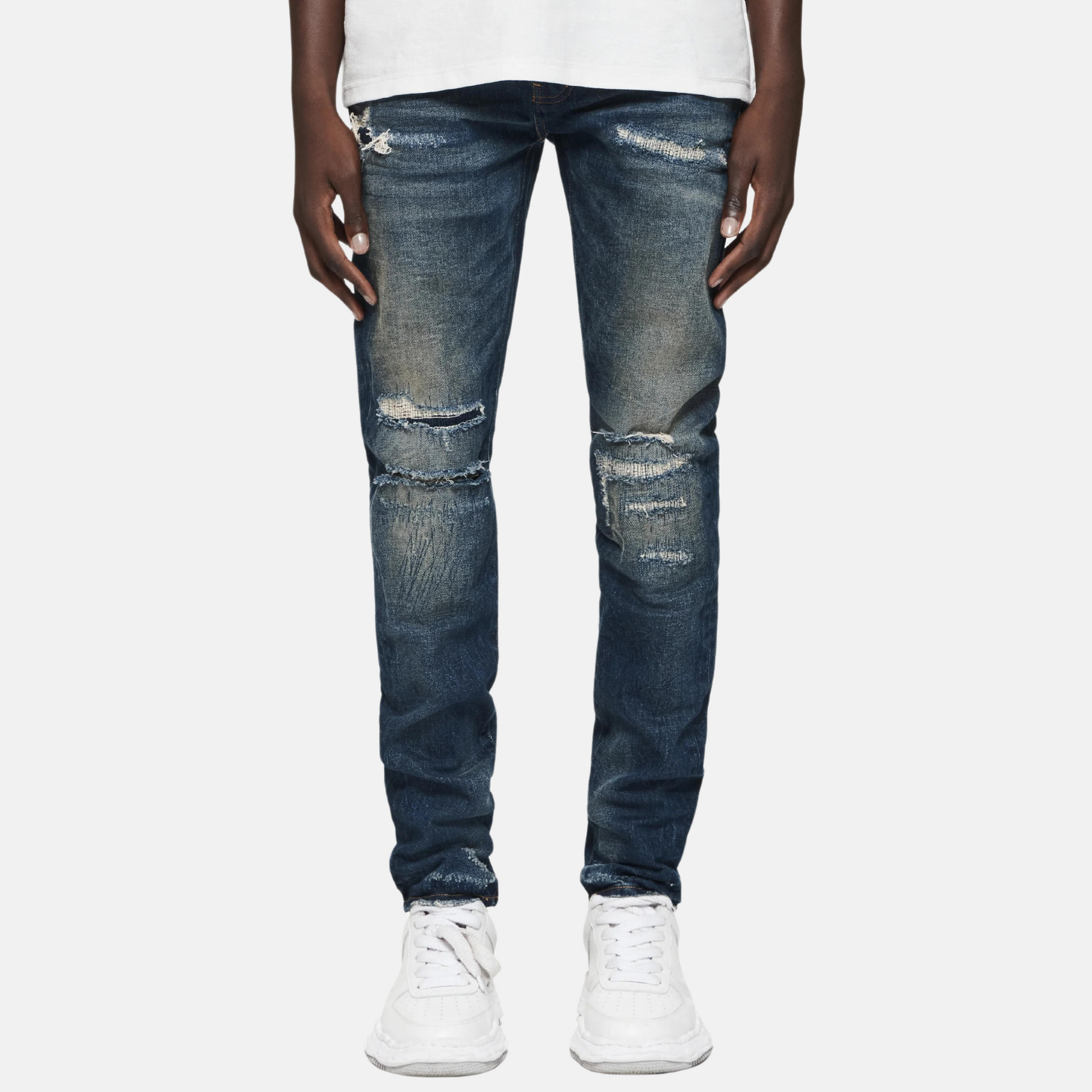 Purple Brand Dark Indigo Light Destroy Jeans – Puffer Reds Purple Brand Dark Indigo Light Destroy Jeans – Puffer Reds