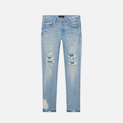 Purple Brand Light Indigo Garda Repair Skinny Jeans