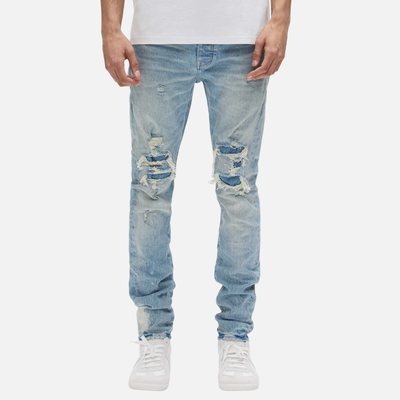 Purple Brand Light Indigo Garda Repair Skinny Jeans