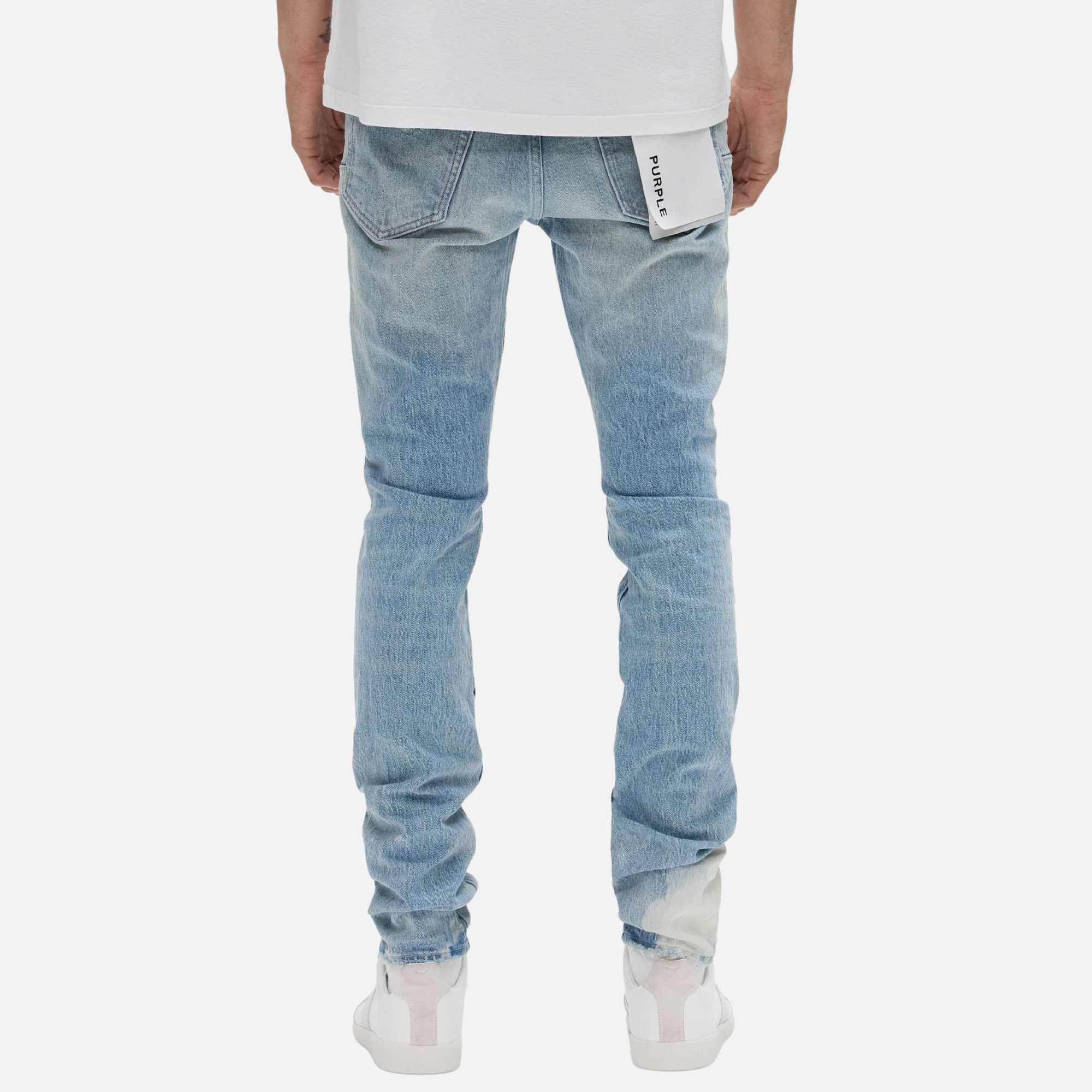 Purple Brand Light Indigo Garda Repair Skinny Jeans