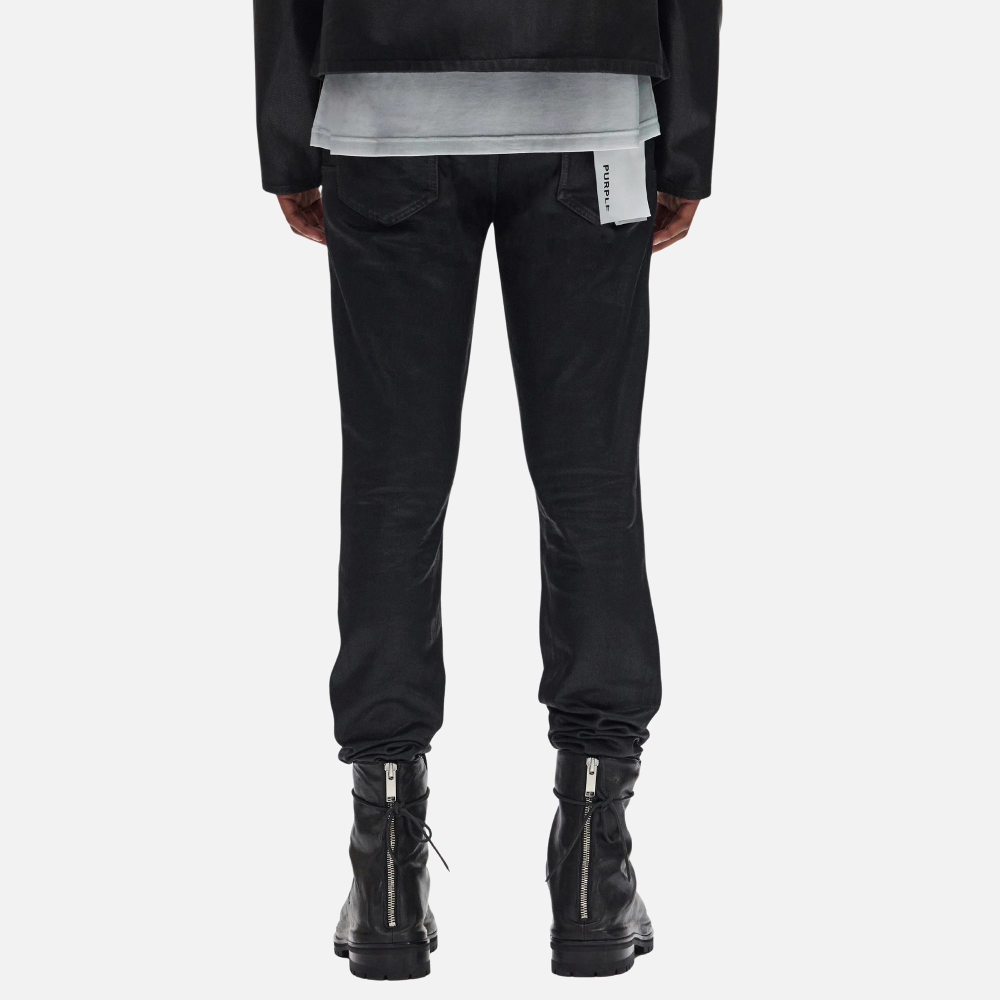 Purple Brand Skinny Black Coated Indigo Jeans