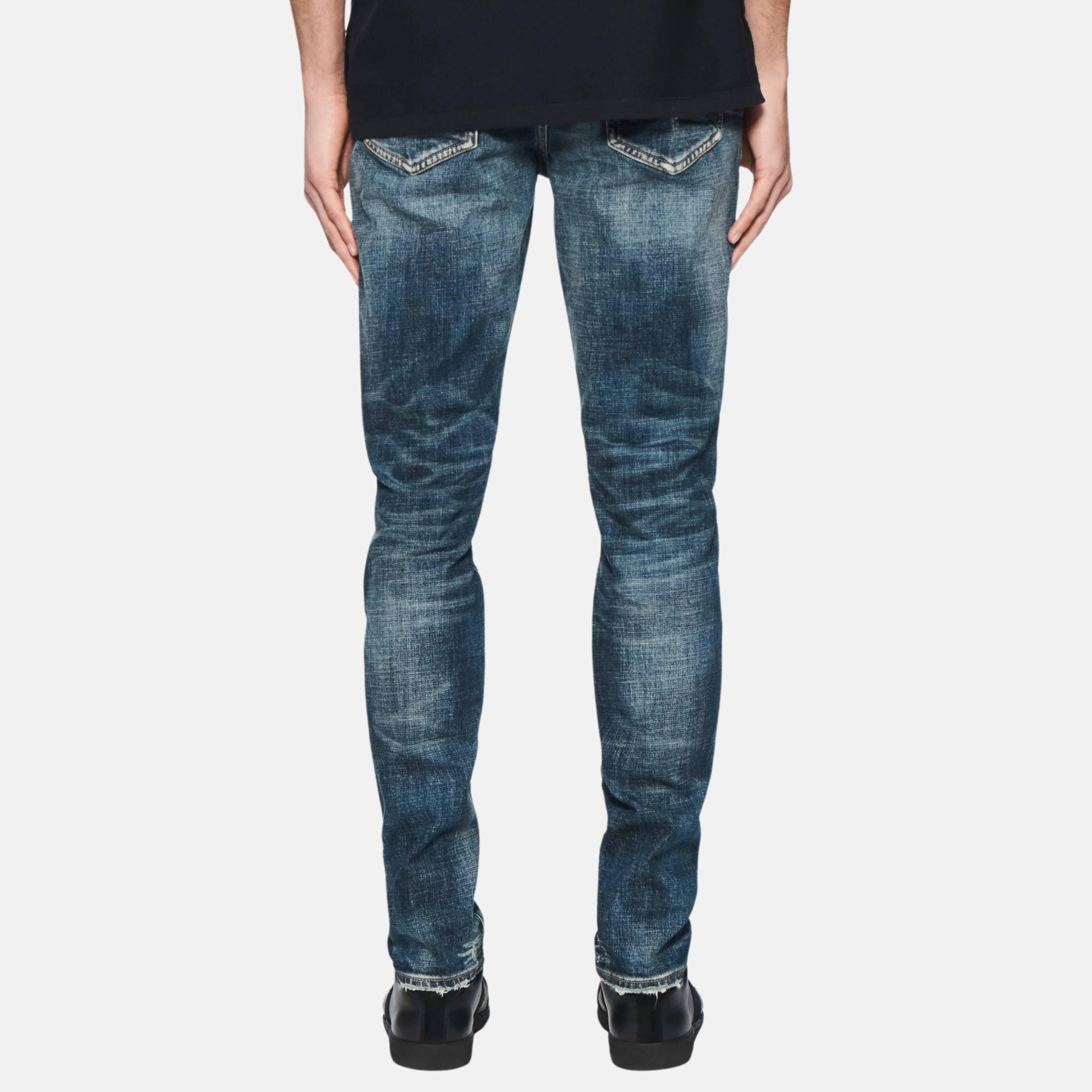 Purple Brand Skinny Perforated Dark Indigo Jeans