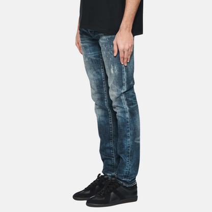 Purple Brand Skinny Perforated Dark Indigo Jeans