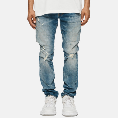 Purple Brand Mid Indigo Thrashed Jeans