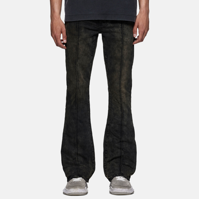 Purple Brand Pintuck Flare Jeans