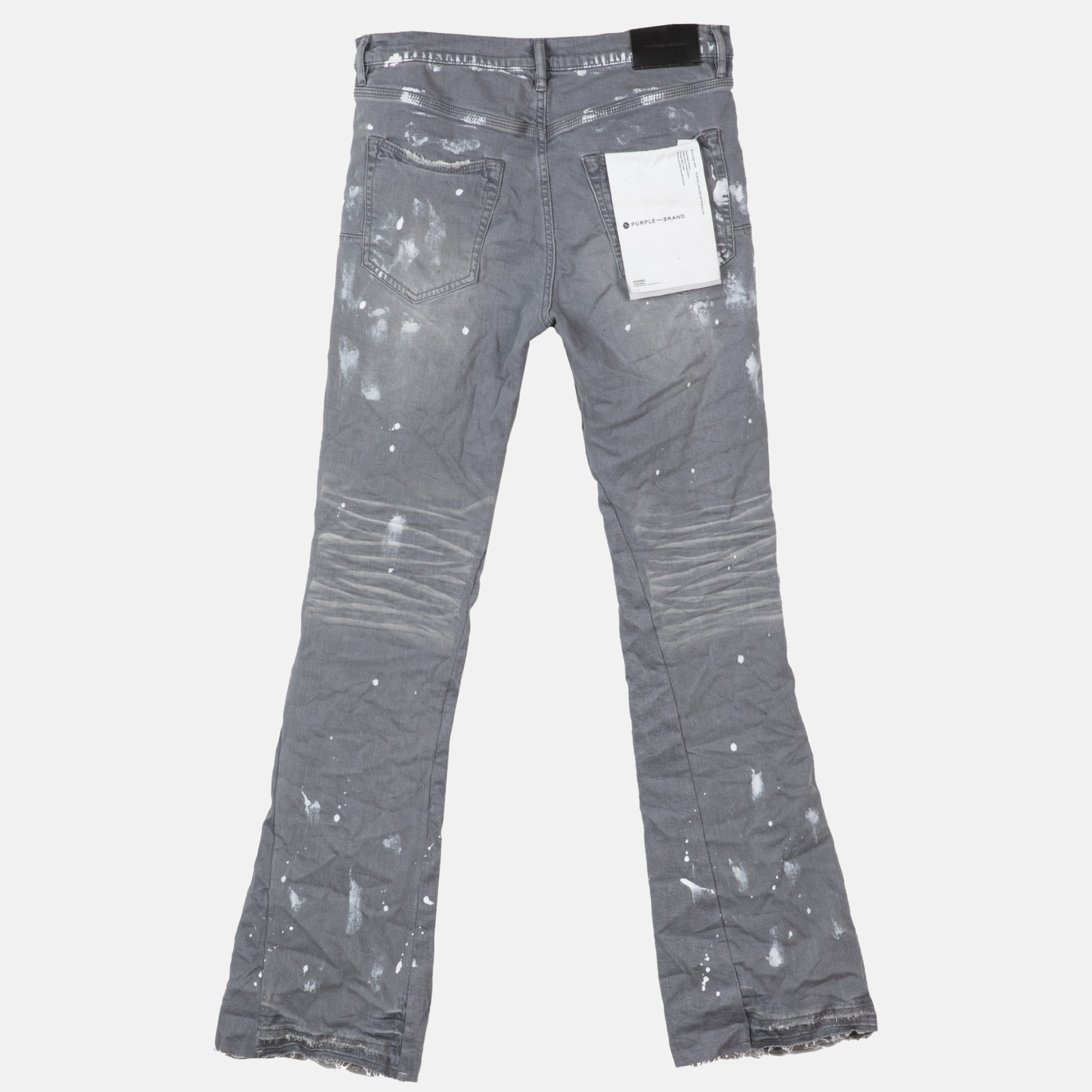 Purple Brand Grey Double Panels Flare Blowouts Jeans