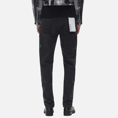 Purple Brand Digital Print Bead Palms Black Jeans