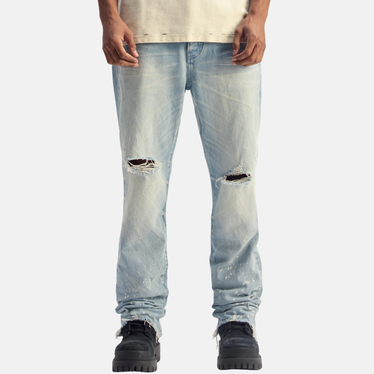 Purple Brand Bleach Splatters Jeans