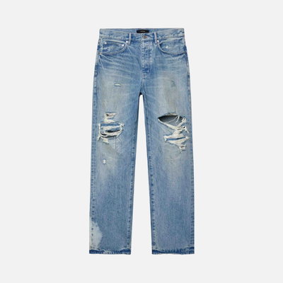 Purple Brand Garda Knee Blowouts Light Indigo Jeans