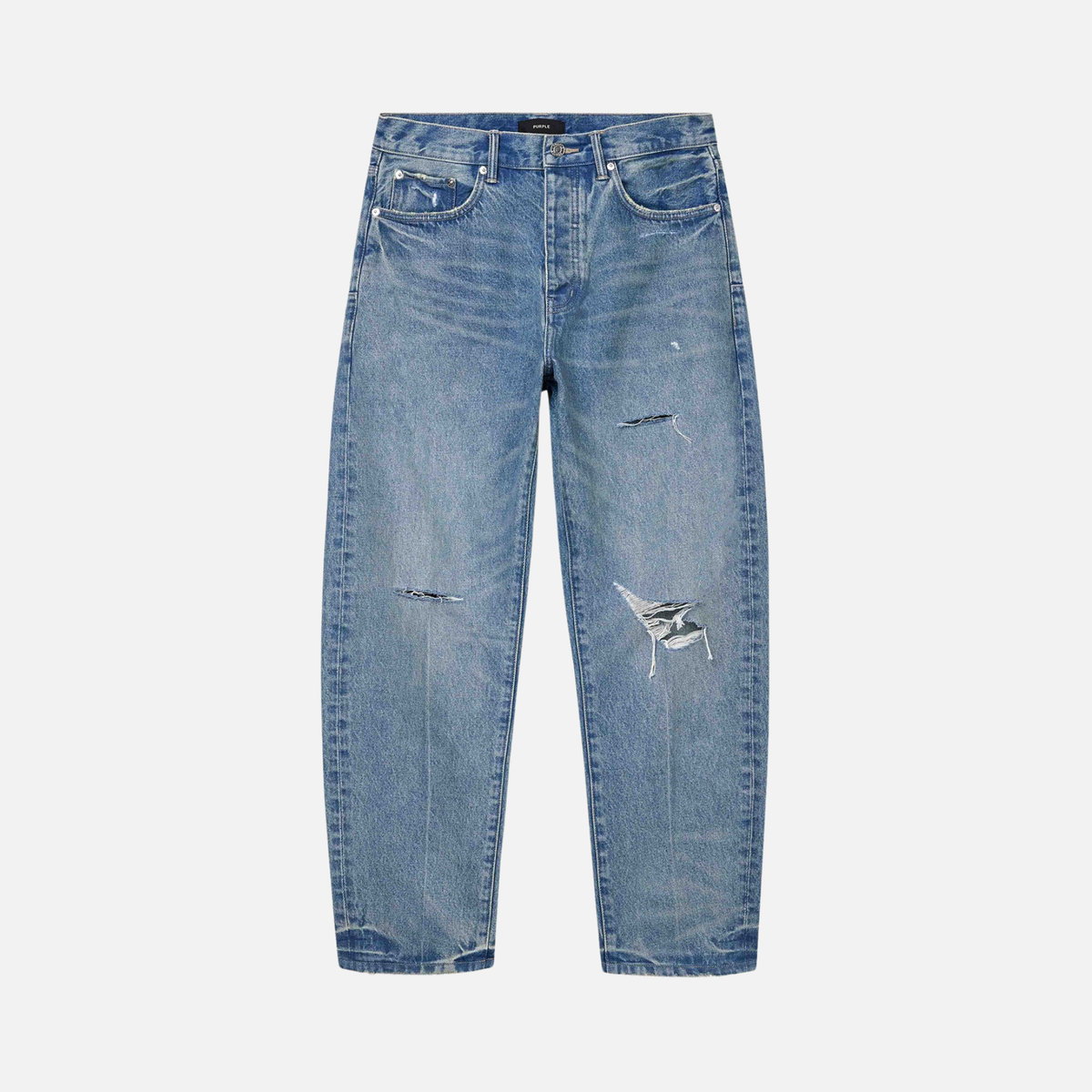 Purple Brand Overdye Destroy Tapered Jeans