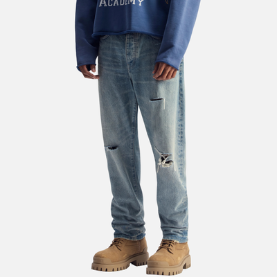Purple Brand Overdye Destroy Tapered Jeans