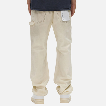 Purple Brand Off White Canvas Carpenter Pants