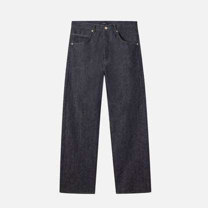 Purple Brand Dark Indigo Baggy Raw Jeans