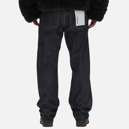 Purple Brand Dark Indigo Baggy Raw Jeans