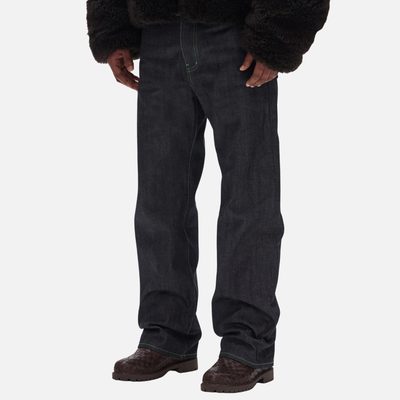 Purple Brand Dark Indigo Baggy Raw Jeans