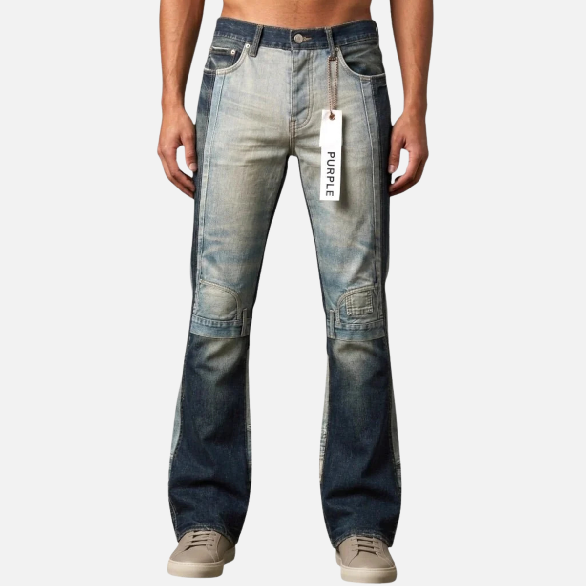 Purple Brand Upside Down Indigo Bootcut Jeans