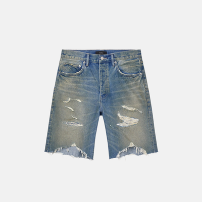 Purple Brand Mid Indigo High Summer Destroy Shorts