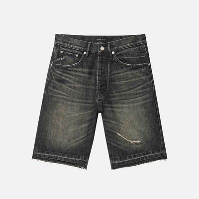 Purple Brand Black Smoke Worn Vintage Shorts