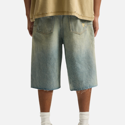 Purple Brand Antique Destroy Tinted Jean Shorts