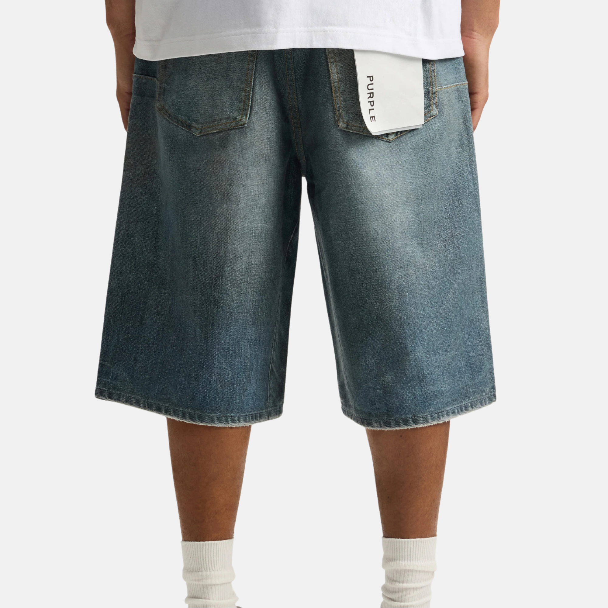 Purple Brand Cyanine Jewel Long Shorts