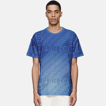 Purple Brand Flag Bandana Blue T-Shirt – Puffer Reds Purple Brand Flag Bandana Blue T-Shirt – Puffer Reds