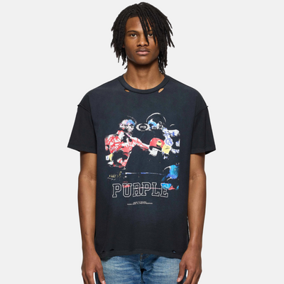 Purple Brand Black Fight Night T-Shirt